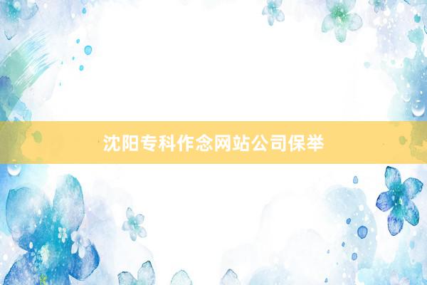 沈阳专科作念网站公司保举
